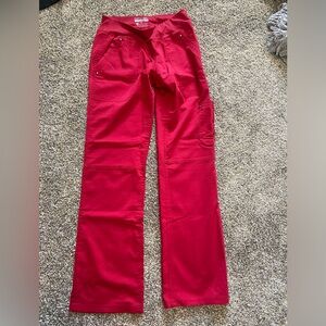 Healing hands red scrub pants Size XS